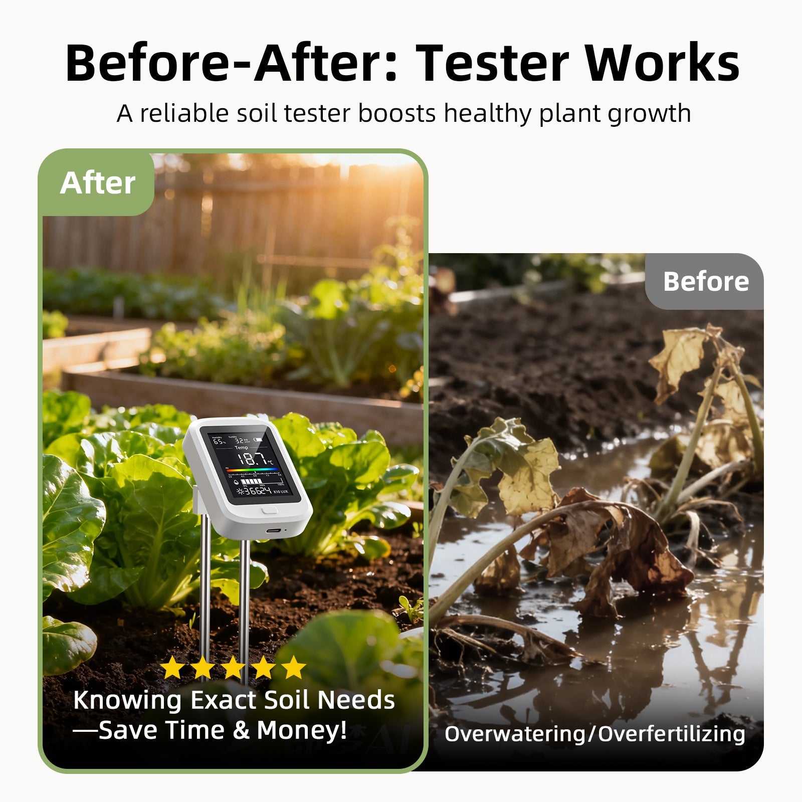 6-in-1 Digital Soil Meter:Unlock the Secrets of Your Soil