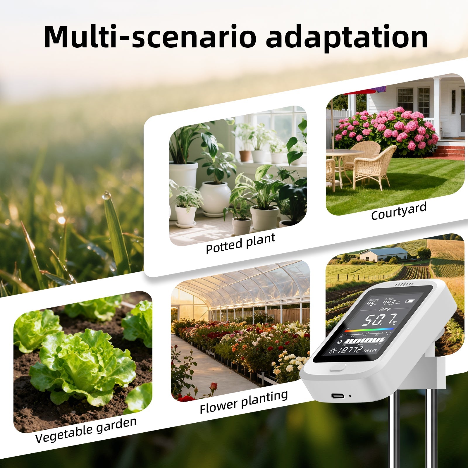 6-in-1 Digital Soil Meter:Unlock the Secrets of Your Soil