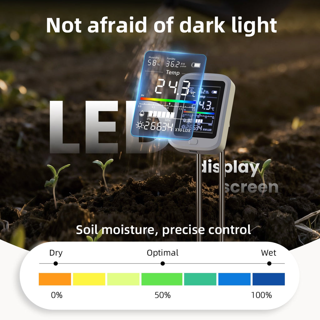 6-in-1 Digital Soil Meter:Unlock the Secrets of Your Soil