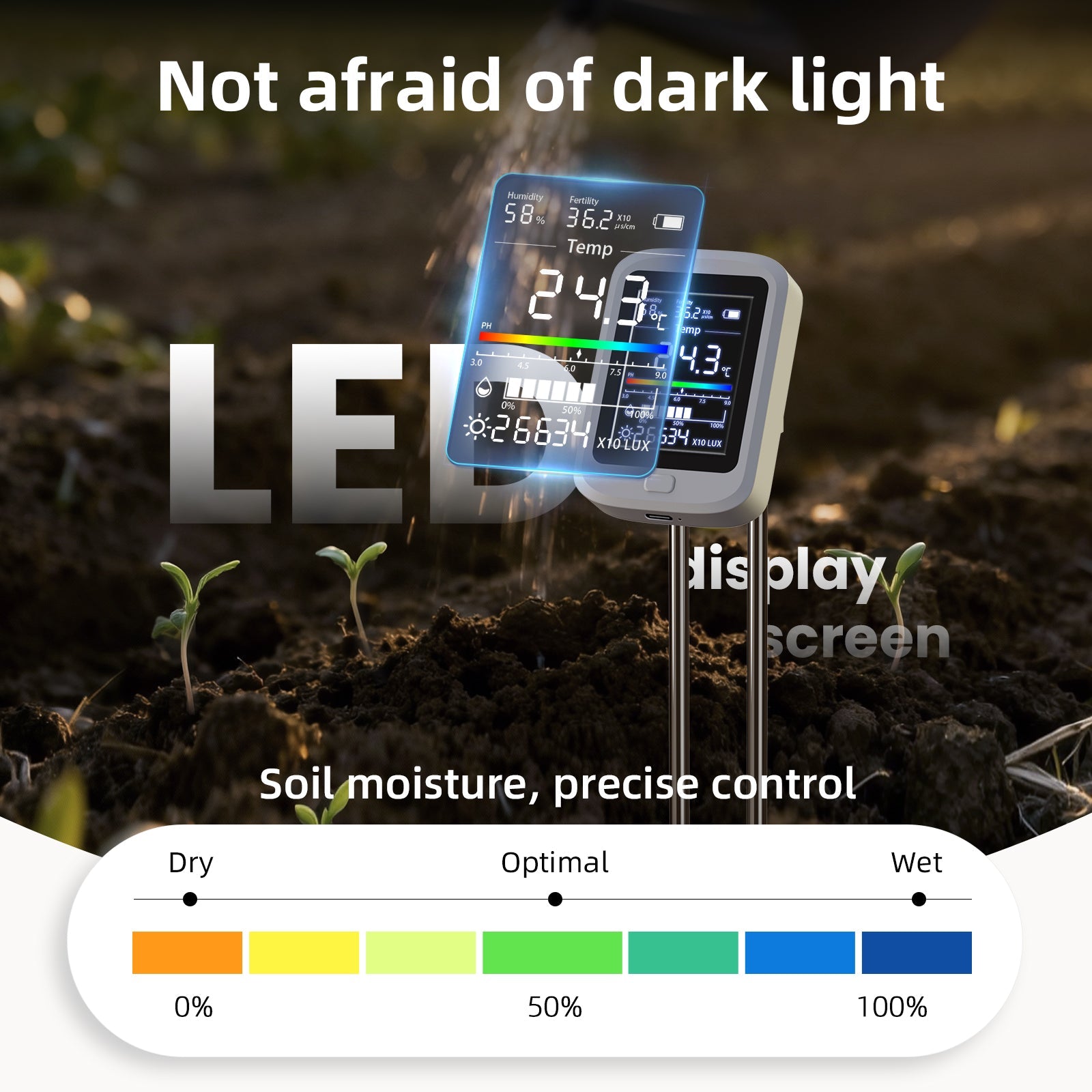 6-in-1 Digital Soil Meter:Unlock the Secrets of Your Soil